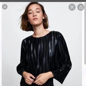 ZARA Pleated Blouse L